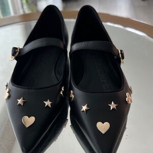 Black Karl Lagerfeld Women's Shoes with Gold Accents